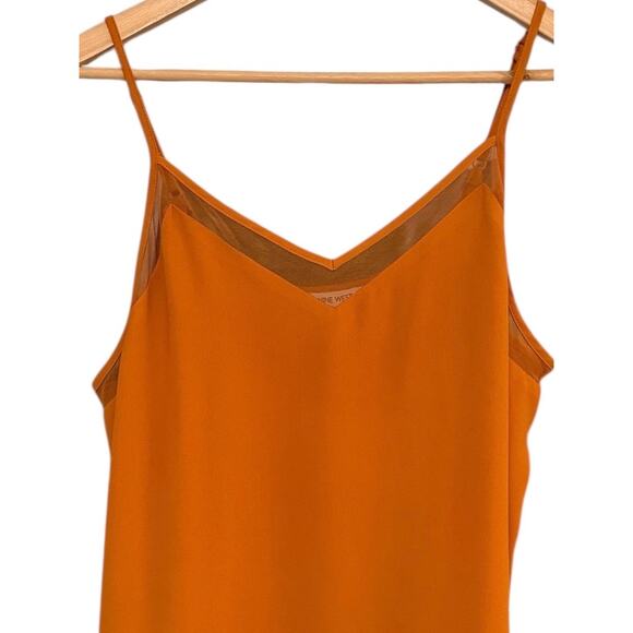 Nine west large deep orange / gold tank top work career office casual layer - Picture 5 of 7
